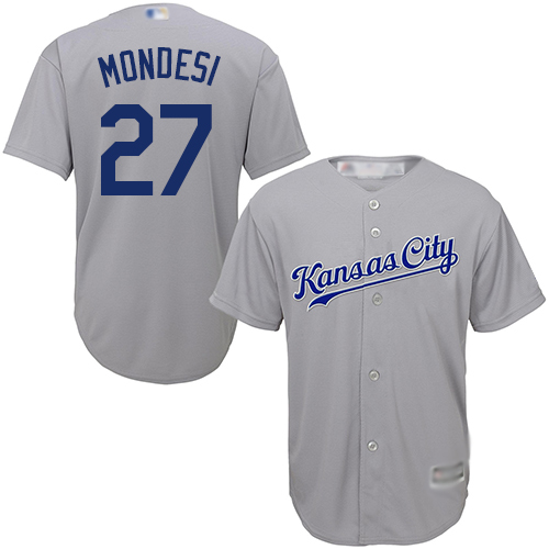Royals #27 Raul Mondesi Grey Cool Base Stitched Youth Baseball Jersey Royals #27 Raul Mondesi Grey Cool Base Stitched Youth Baseball Jersey