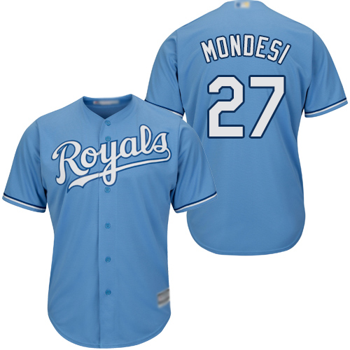Royals #27 Raul Mondesi Light Blue Cool Base Stitched Youth Baseball Jersey Royals #27 Raul Mondesi Light Blue Cool Base Stitched Youth Baseball Jersey