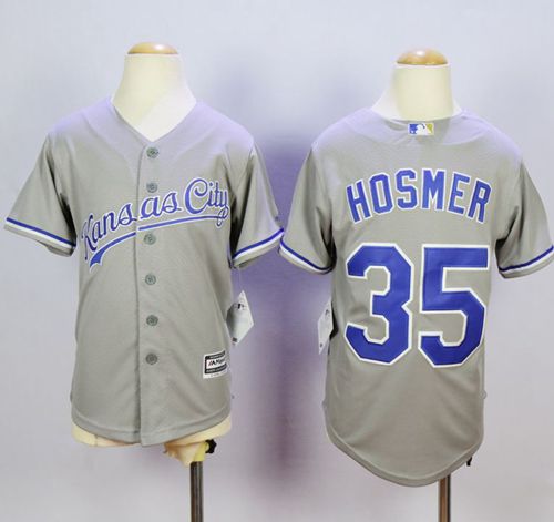 Royals #35 Eric Hosmer Grey Cool Base Stitched Youth MLB Jersey Royals #35 Eric Hosmer Grey Cool Base Stitched Youth MLB Jersey