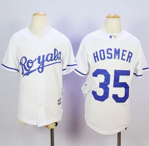 Royals #35 Eric Hosmer White Cool Base Stitched Youth MLB Jersey Royals #35 Eric Hosmer White Cool Base Stitched Youth MLB Jersey
