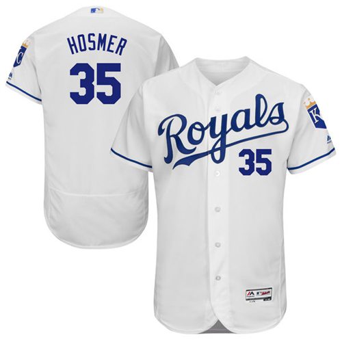 Royals #35 Eric Hosmer White Flexbase Authentic Collection Stitched MLB Jersey