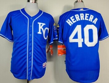 Royals #40 Kelvin Herrera Light Blue Alternate 2 Cool Base Stitched Baseball Jersey