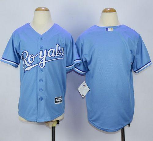 Royals Blank Light Blue Alternate 1 Cool Base Stitched Youth MLB Jersey Royals Blank Light Blue Alternate 1 Cool Base Stitched Youth MLB Jersey