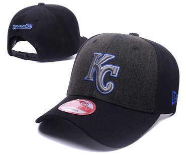 Royals Team Logo Black Adjustable Hat DF