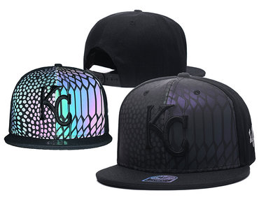 Royals Team Logo Black Reflective Adjustable Hat GS