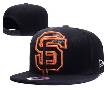 SF Giants Sequins Logo Black Adjustable Hat YD