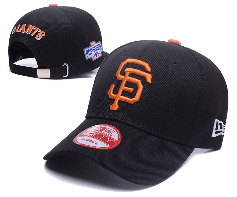 SF Giants Team Logo 2016 Postseason Black Adjustable Hat DF