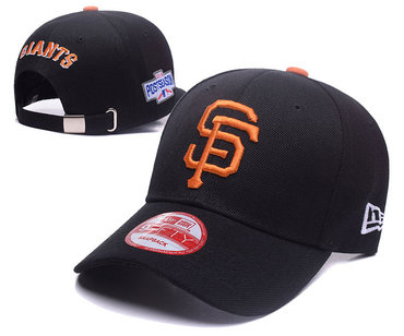 SF Giants Team Logo Black Adjustable Hat DF