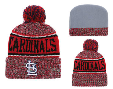 SL Cardinals Fresh Logo Red Cuffed Knit Hat With Pom YD