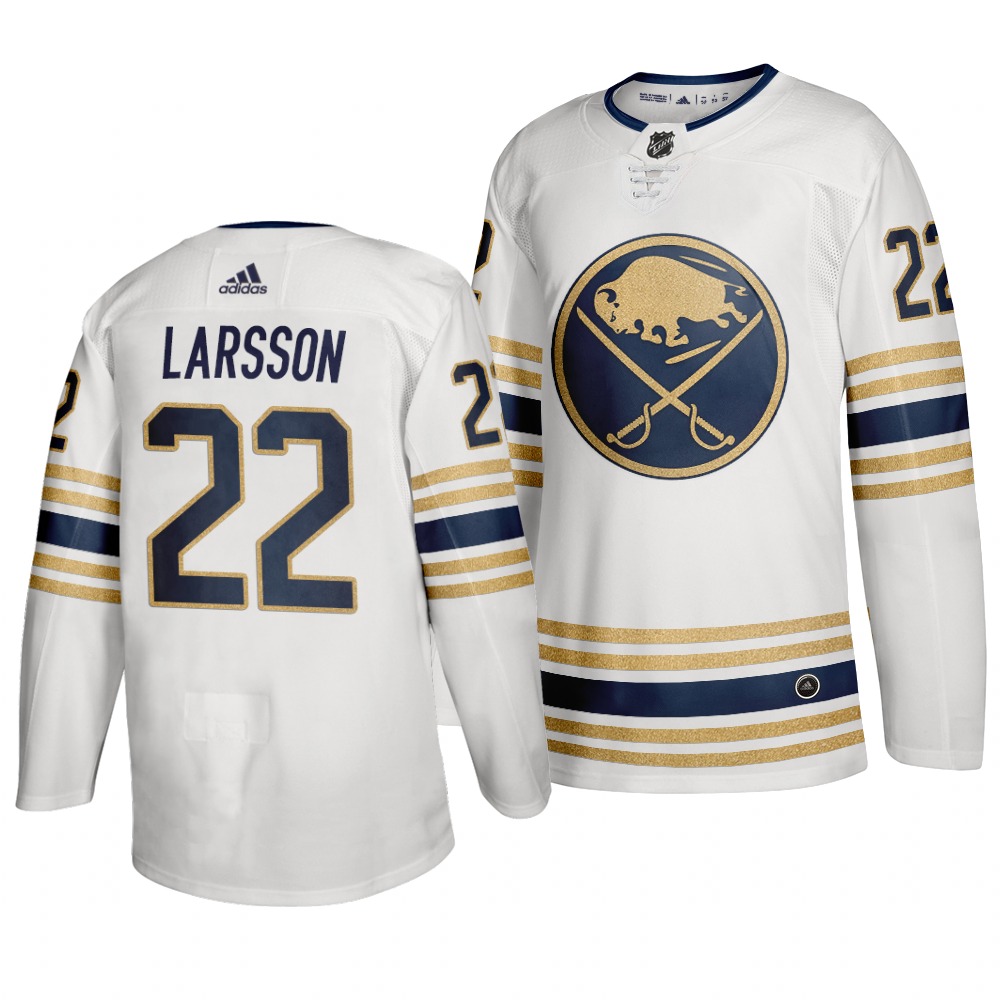 Sabres 22 Johan Larsson White 50th Anniversary Adidas Jersey Sabres 22 Johan Larsson White 50th Anniversary Adidas Jersey