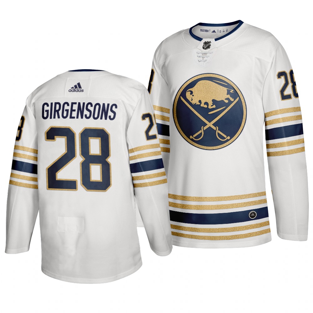 Sabres 28 Zemgus Girgensons White 50th Anniversary Adidas Jersey Sabres 28 Zemgus Girgensons White 50th Anniversary Adidas Jersey