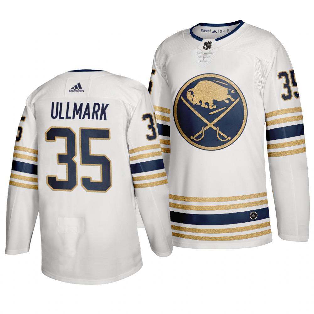 Sabres 35 Linus Ullmark White 50th Anniversary Adidas Jersey Sabres 35 Linus Ullmark White 50th Anniversary Adidas Jersey
