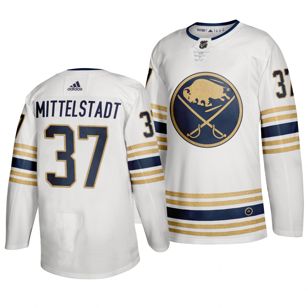 Sabres 37 Casey Mittelstadt White 50th Anniversary Adidas Jersey Sabres 37 Casey Mittelstadt White 50th Anniversary Adidas Jersey
