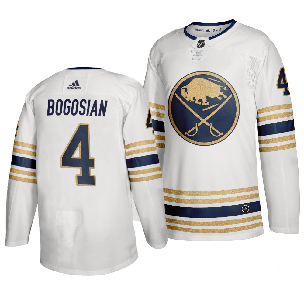 Sabres 4 Zach Bogosian White 50th Anniversary Adidas Jersey Sabres 4 Zach Bogosian White 50th Anniversary Adidas Jersey