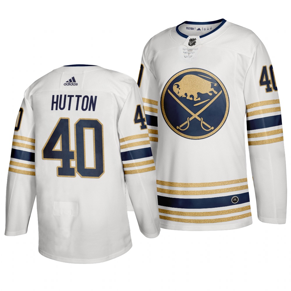 Sabres 40 Carter Hutton White 50th Anniversary Adidas Jersey Sabres 40 Carter Hutton White 50th Anniversary Adidas Jersey