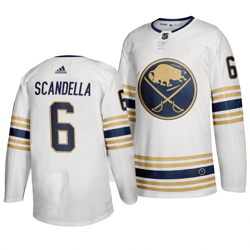 Sabres 6 Marco Scandella White 50th Anniversary Adidas Jersey Sabres 6 Marco Scandella White 50th Anniversary Adidas Jersey