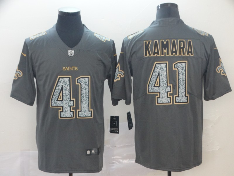 Saints 41 Alvin Kamara Gray Camo Vapor Untouchable Limited Jersey