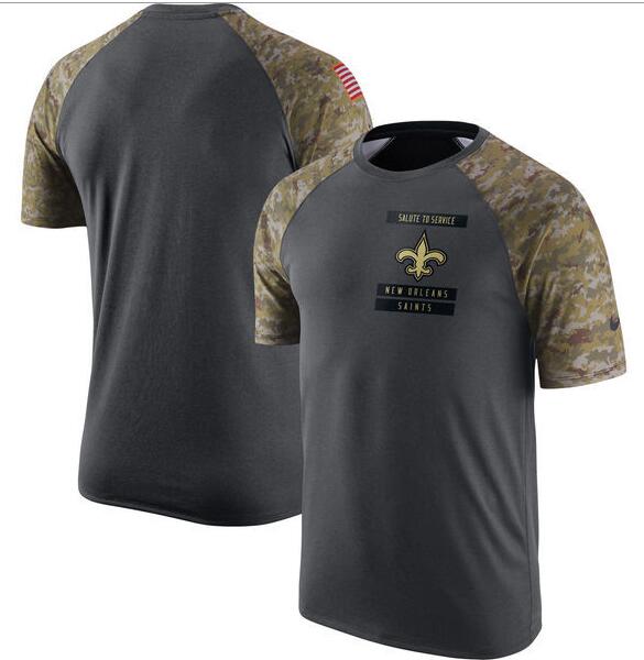 Saints Anthracite Salute to Service Men's Short Sleeve T-Shirt Saints Anthracite Salute to Service Men's Short Sleeve T-Shirt