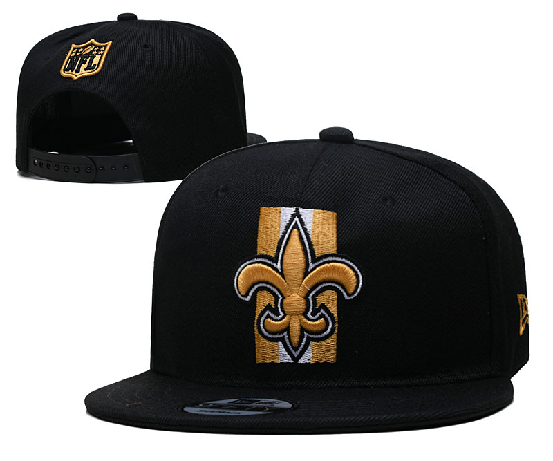 Saints Black Snapback Hat --YD