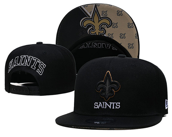 Saints Black Snapback Hat--GS