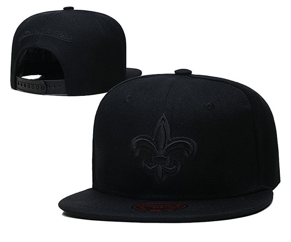 Saints Black Snapback Hat -LH