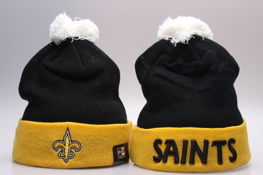 Saints Fresh Logo Black & Gold Knit Hat YP
