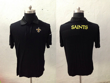 Saints NFL polo T-shirt black