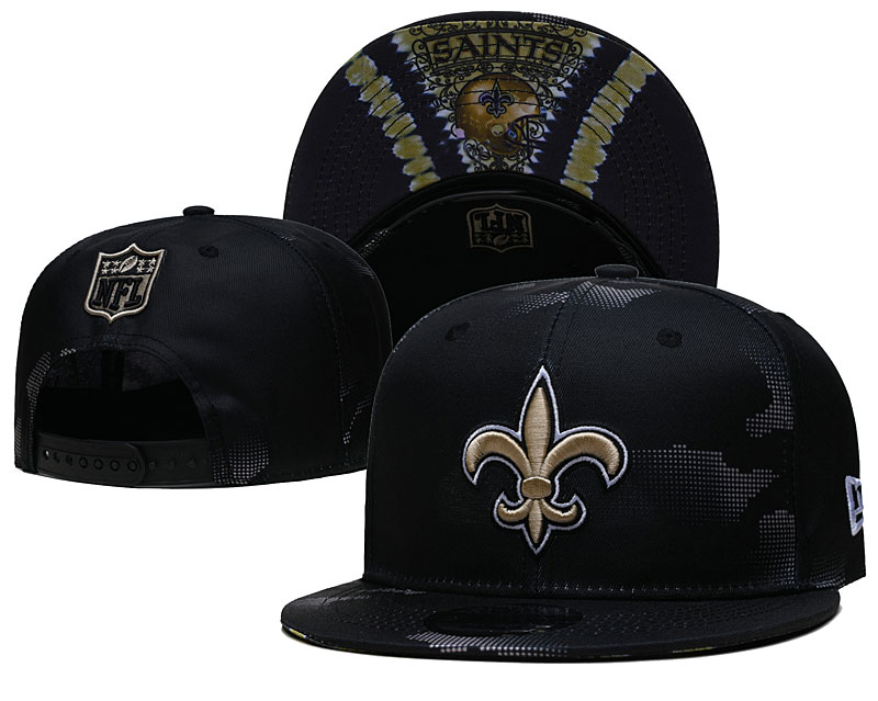 Saints Snapback Hat Black--YD