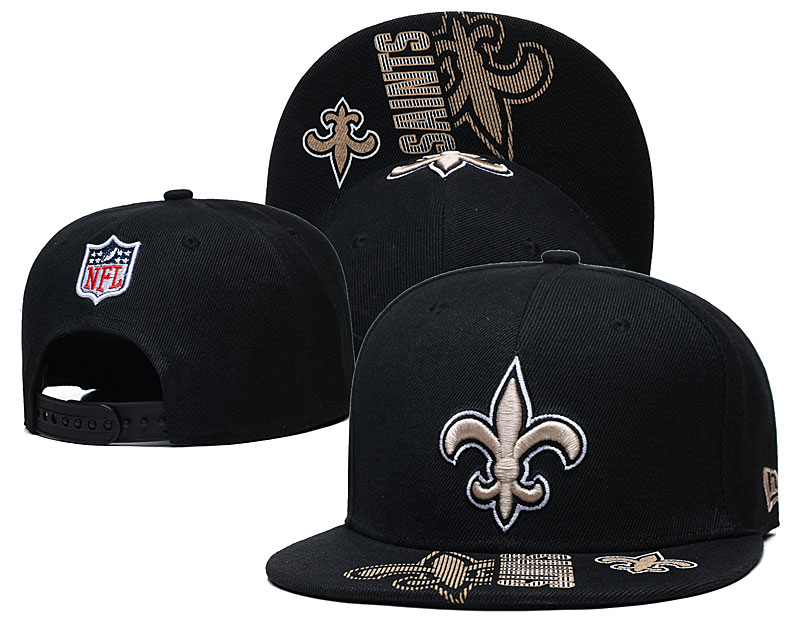 Saints Team Logo Black Adjustable Hat GS