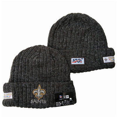 Saints Team Logo Gray 100th Season Pom Knit Hat YD