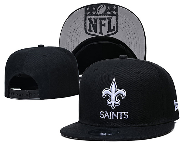 Saints Team Logos Adjustable Black Hat GS