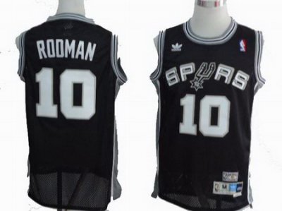 San Antonio Spurs #10 Dennis Rodman Throwback black jerseys