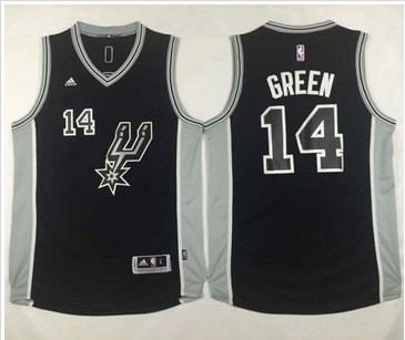 San Antonio Spurs #14 Danny Green Black New Road Stitched NBA Jersey