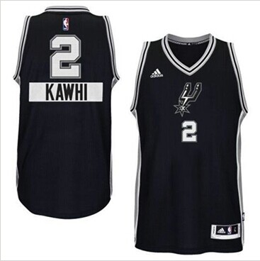 San Antonio Spurs #2 Kawhi Leonard Black 2014-15 Christmas Day NBA Jersey