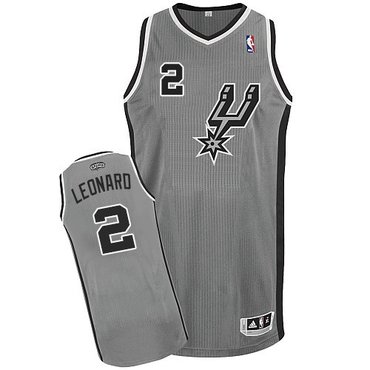 San Antonio Spurs #2 Kawhi Leonard Grey Alternate NBA Jersey