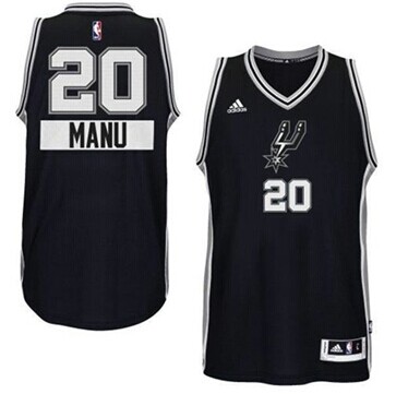 San Antonio Spurs #20 Manu Ginobili Black 2014-15 Christmas Day NBA Jersey