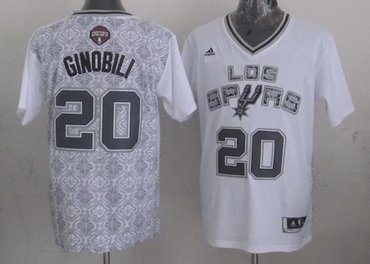 San Antonio Spurs #20 Manu Ginobili White New Latin Nights NBA Jersey