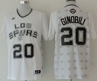 San Antonio Spurs #20 Manu Ginobili White New Latin Nights Stitched NBA Jersey
