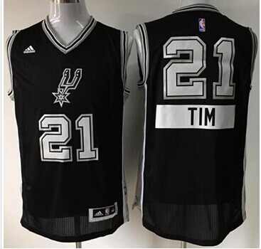 San Antonio Spurs #21 Tim Duncan Black 2014-15 Christmas Day Stitched NBA Jersey