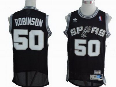 San Antonio Spurs #50 David Robinson black Throwback Jersey