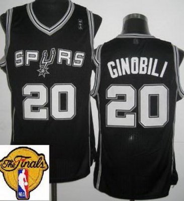 San Antonio Spurs 20 Manu Ginobili Black Revolution 30 2013 Finals Patch NBA Jerseys