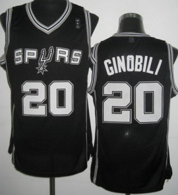 San Antonio Spurs 20 Manu Ginobili Black Revolution 30 NBA Jerseys