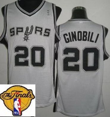 San Antonio Spurs 20 Manu Ginobili White Revolution 30 2013 Finals Patch NBA Jerseys