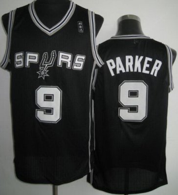 San Antonio Spurs 9# Tony Parker Black Revolution 30 NBA Jerseys