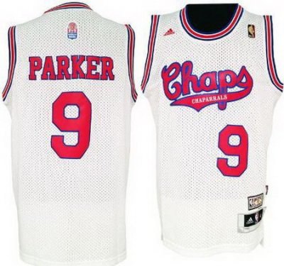 San Antonio Spurs 9# Tony Parker White ABA Hardwood Classic Swingman Jersey