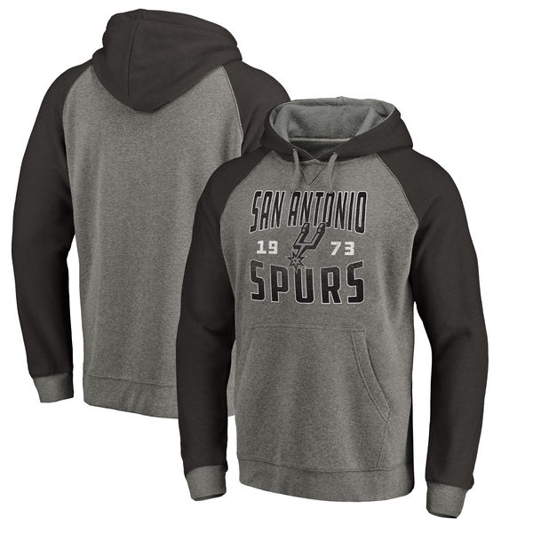 San Antonio Spurs Fanatics Branded Ash Antique Stack Tri Blend Raglan Pullover Hoodie San Antonio Spurs Fanatics Branded Ash Antique Stack Tri Blend Raglan Pullover Hoodie