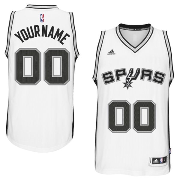 San Antonio Spurs White Men's Customize New Rev 30 Jersey San Antonio Spurs White Men's Customize New Rev 30 Jersey