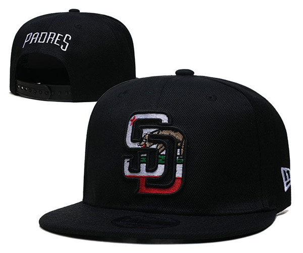 San Diego Black Padres Snapback Hat--TY
