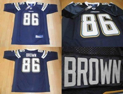 San Diego Chargers #86 Vincent Brown navy blue Jersey