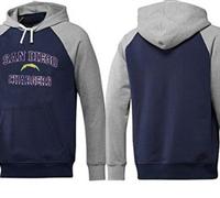 San Diego Chargers Heart & Soul Pullover Hoodie Dark Blue & Grey